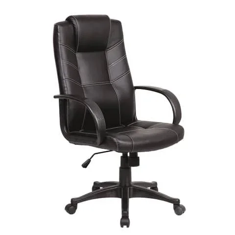 OFFICE-PRODUCTS – Poltrona direzionale nera ecopelle con braccioli office products corsica – 23023341-05