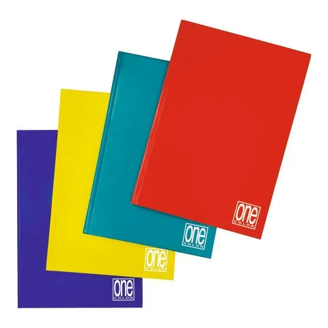 ONE-COLOR – Quaderno cartonato one color – a5 60 g/mq – 288 facciate 5m quadretti 5 mm colori assortiti – 2009 – Confezione da 5 PZ