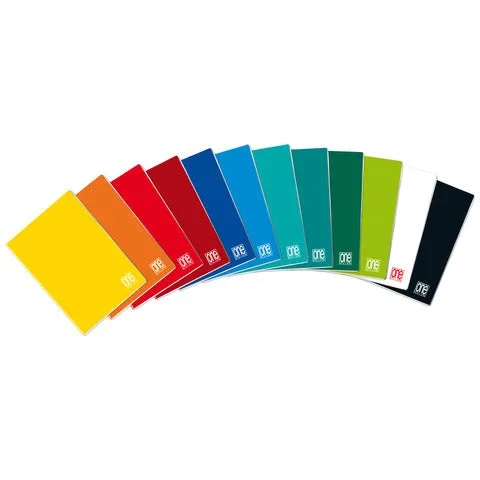 ONE-COLOR – Quaderno one color a5 – 80 g/m2 – 20+1 ff – 10 mm – 6241 – Confezione da 10 PZ