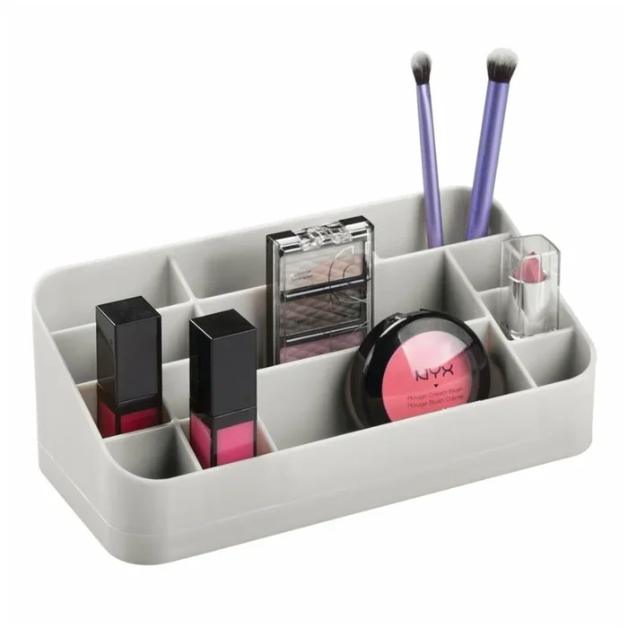 Organizer da bagno Grigio, altezza totale 8,5 cm