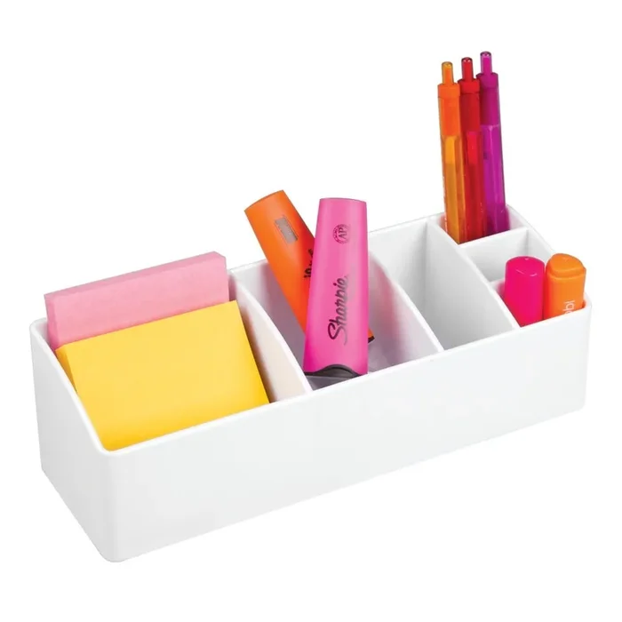 Organizer Per cancelleria, in plastica, 8×23 cm, altezza totale 7 cm