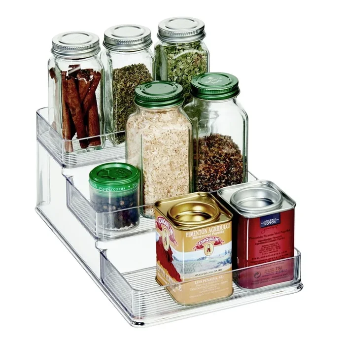 Organizer per spezie Linus In plastica, bianco, 16×26 cm, altezza totale 10 cm
