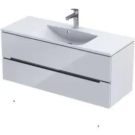 Oristo Silver Uni armadietto 119.6×45.5×50 cm sottolavabo sospeso bianco OR33-SD2S-120-1-V3