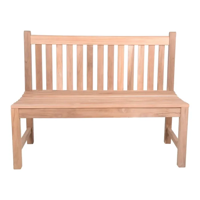 Panca da giardino Solo In legno massiccio, di colore naturale, portata 180 kg, larghezza totale 120 cm, profondità totale 60 cm, altezza totale 92 cm