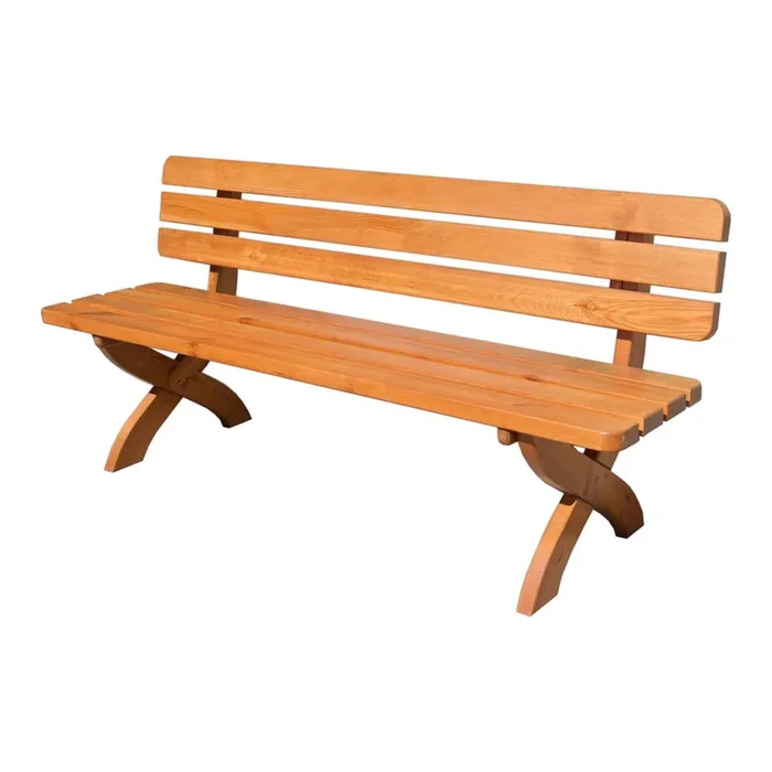 Panca da giardino Strong In legno massiccio, marrone, portata 270 kg, larghezza totale 180 cm, profondità totale 51 cm, altezza totale 83 cm