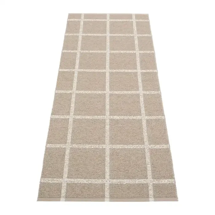 PappelinaPassatoia da interno ed esterno Ada Dark LinenReversibile/lavabile, sintetica, bouclé, a pelo piatto, beige, 70×225 cm