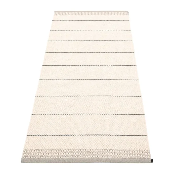 PappelinaPassatoia da interno ed esterno Belle Warm GreyReversibile/lavabile, sintetica, bouclé, a pelo piatto, grigio chiaro/color crema, 85×200 cm