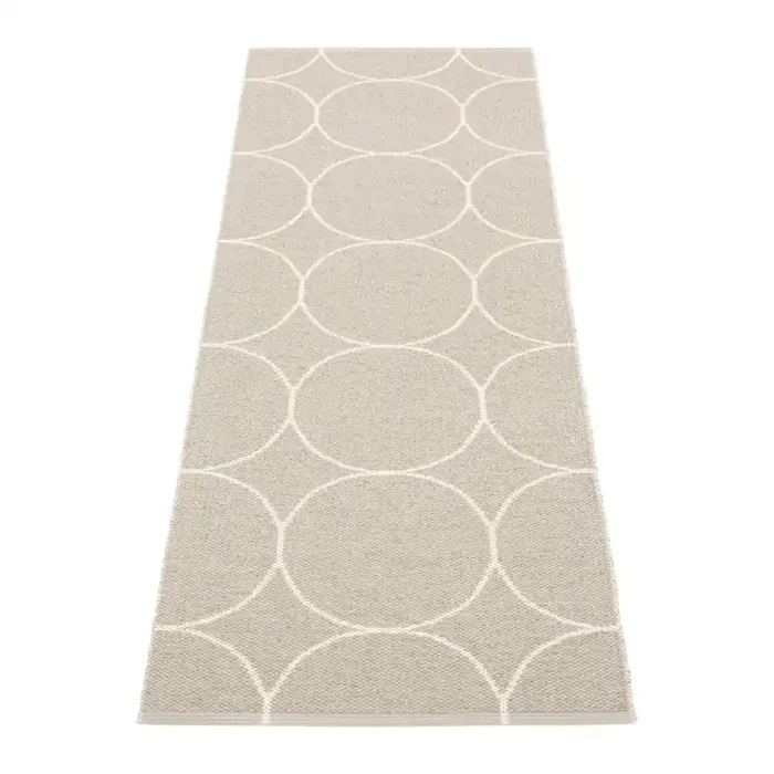 PappelinaPassatoia da interno ed esterno Boo LinenReversibile/lavabile, sintetica, bouclé, a pelo piatto, color crema, 70×200 cm