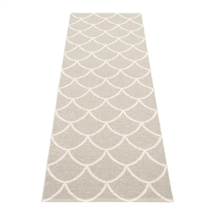 PappelinaPassatoia da interno ed esterno Kotte LinenReversibile/lavabile, sintetica, bouclé, a pelo piatto, color crema, 70×225 cm