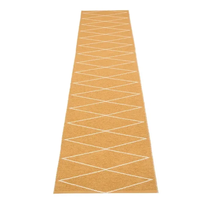 PappelinaPassatoia da interno ed esterno Max OchreReversibile/lavabile, sintetica, bouclé, a pelo piatto, giallo ocra, 70×320 cm