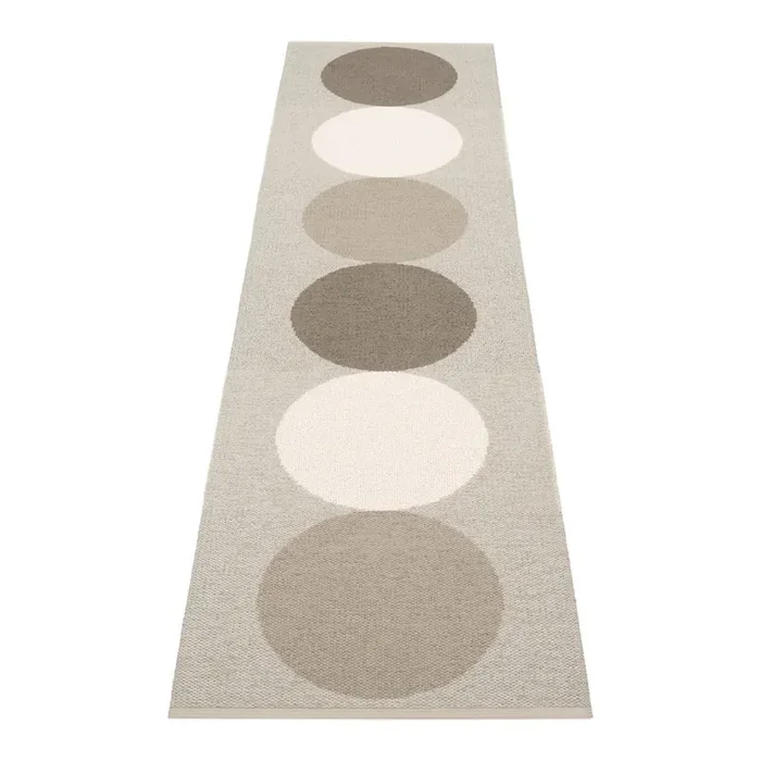 PappelinaPassatoia da interno ed esterno Otto ClayReversibile/lavabile, sintetica, bouclé, a pelo piatto, grigia/color crema, 70×280 cm