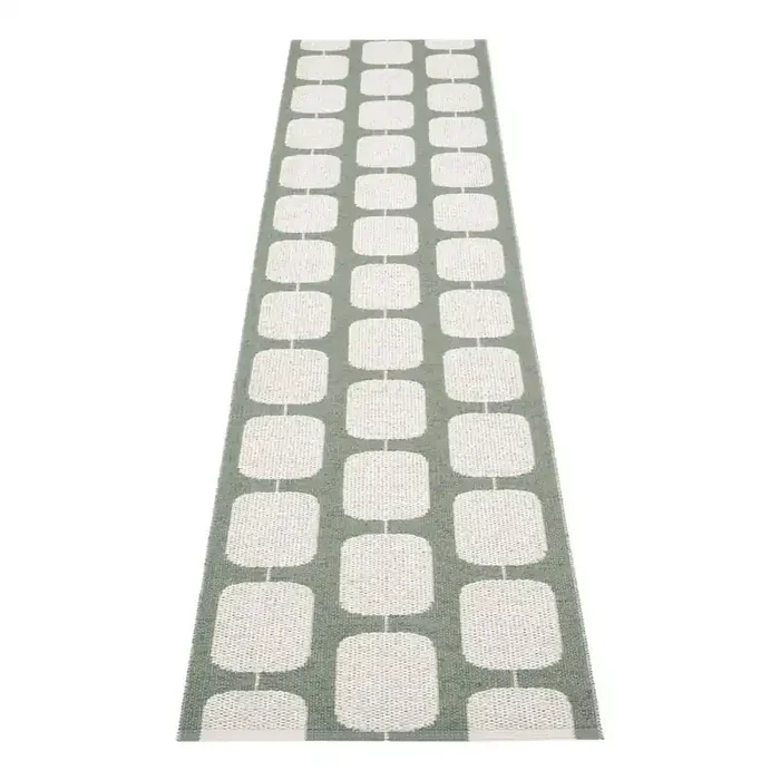 PappelinaPassatoia da interno ed esterno Sten ArmyReversibile/lavabile, sintetica, bouclé, a pelo piatto, verde/color crema, 70×300 cm