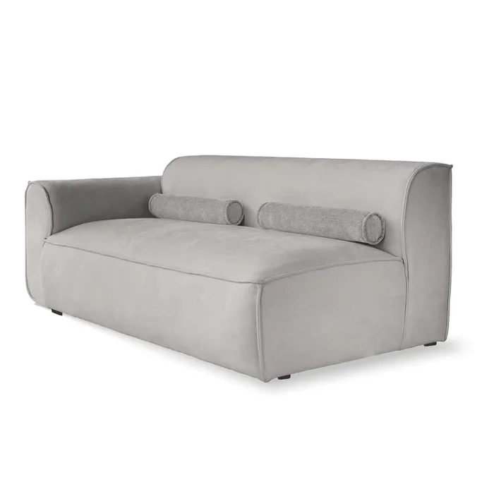 Parte divano componibile Flex Felix Con penisola a sinistra, grigio chiaro, larghezza totale 172 cm