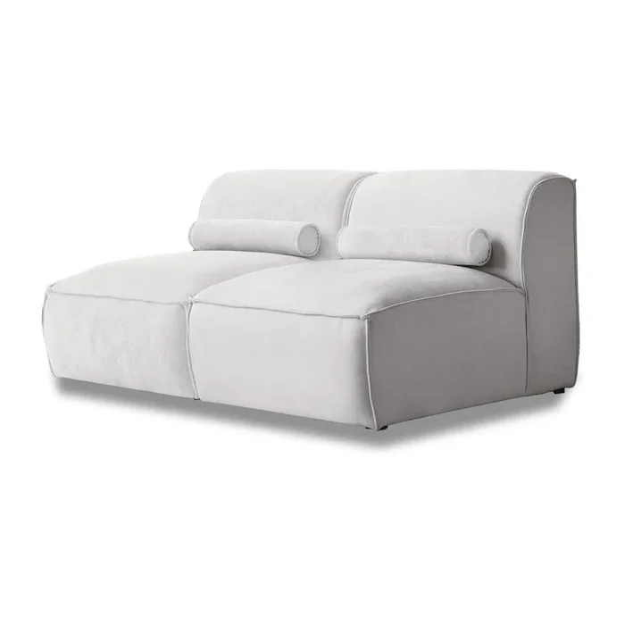 Parte divano componibile Flex Felix Solo con parte centrale, color crema, larghezza totale 152 cm