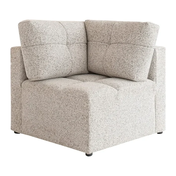 Parte divano componibile Lulu Beige, larghezza totale 91 cm