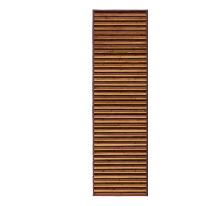 Passatoia Brown Bamboo In bambù, a pelo piatto, color senape/marrone, 60×200 cm