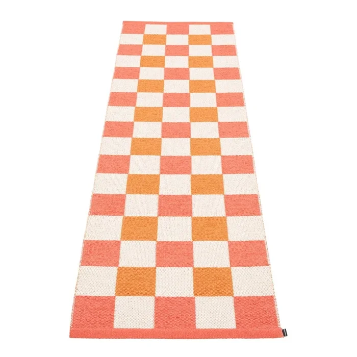 Passatoia da interno ed esterno Pix Flamingo Reversibile/lavabile, sintetica, bouclé, a pelo piatto, color salmone/arancione, 70×240 cm