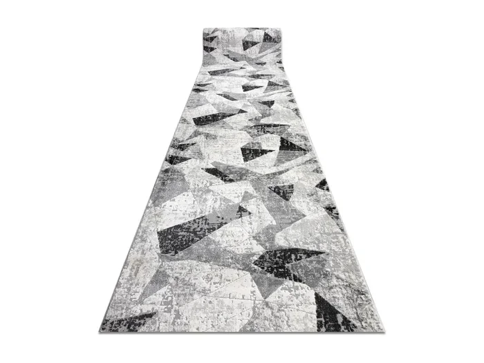 Passatoia TULS 51211 moderno Geometrico antracite 70 cm 70×200 cm