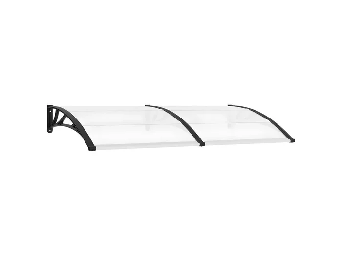 Pensilina porta Nera e trasparente 200×80 PZ