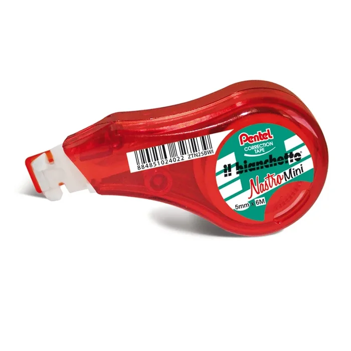 PENTEL – Correttore a nastro il bianchetto mini 5mmx6mt – ZTN25BWI – Confezione risparmio da 4 PZ