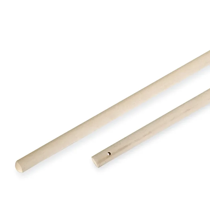 PERFETTOFACTORY – Manico legno 140cm con foro art. – 0037A – Confezione risparmio da 2 PZ