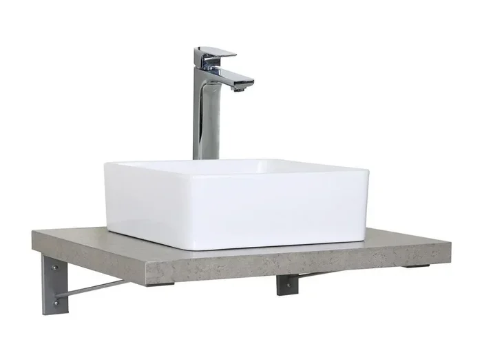 Piano lavabo singolo sospeso + staffe WILL