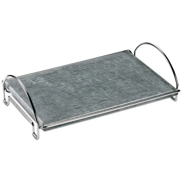 Pietra ollare con supporto 40x26cm