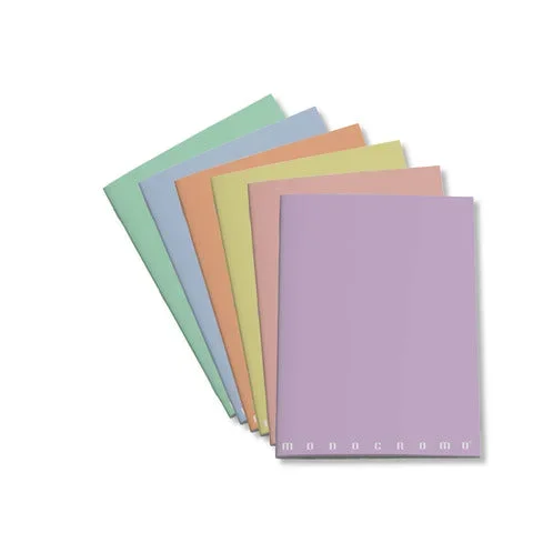 PIGNA – Maxi quaderno monocromo 80 gr – fogli 20+1 colori pastel assortiti rigatura q – 02298900q – Confezione da 10 PZ