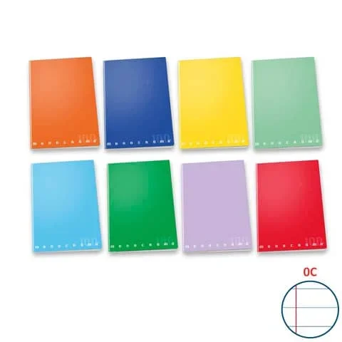 PIGNA – Maxi quaderno monocromo a4 38 ff carta 100g/m² – 0c colori assortiti – 02298880c – 0229888 0C – Confezione risparmio da 5 PZ