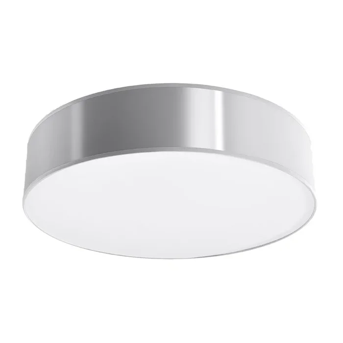 Plafoniera Atis Con paralume in plastica, in plastica, argentata, altezza totale 11 cm