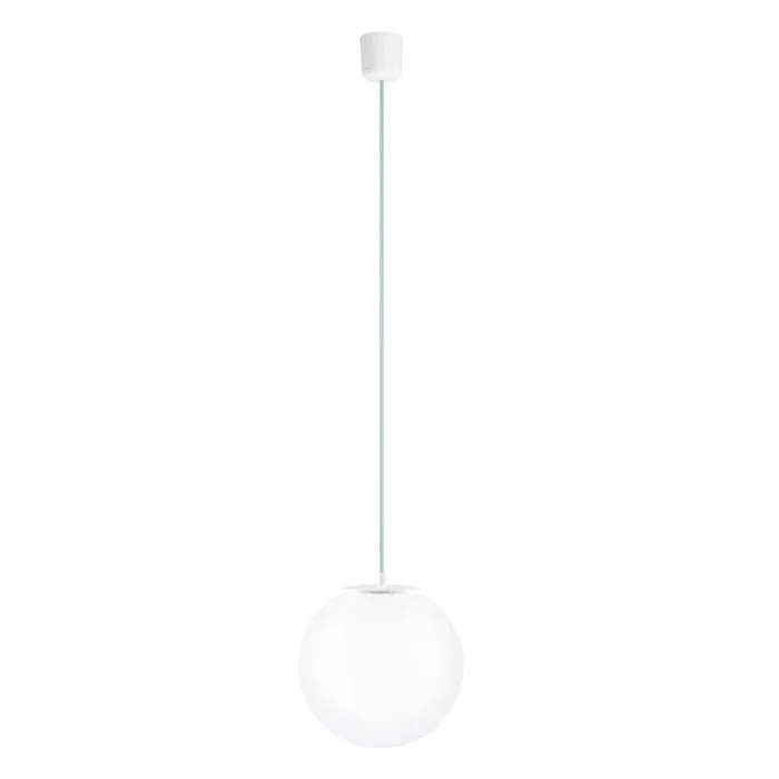 Plafoniera Bianca, ø 25 cm, altezza totale 182 cm