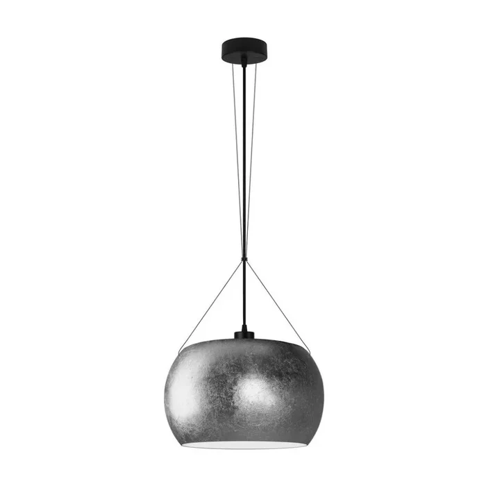 Plafoniera Grigia/argentata, ø 33 cm, altezza totale 173,5 cm