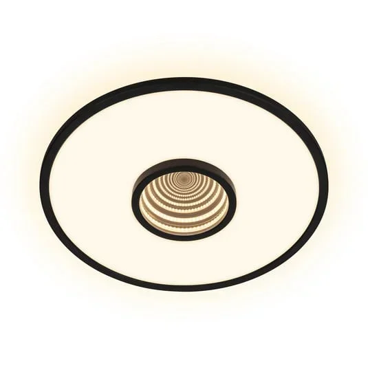 Plafoniera Toro LED, nera, Ø 42 cm, plastica