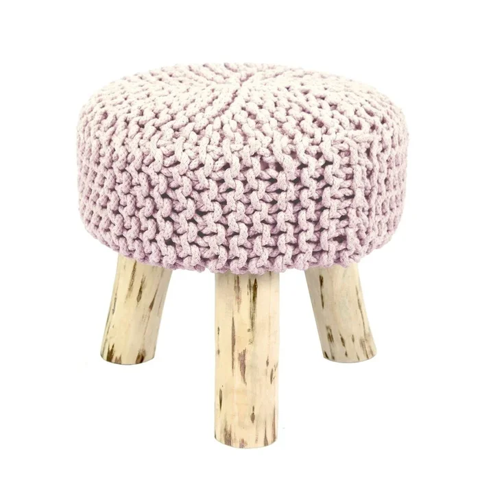 Poggiapiedi Rosa chiaro, ø 45 cm, altezza totale 40 cm