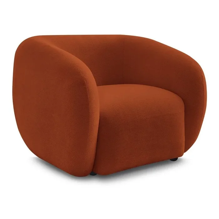 Poltrona Celine Con rivestimento in ciniglia, arancione