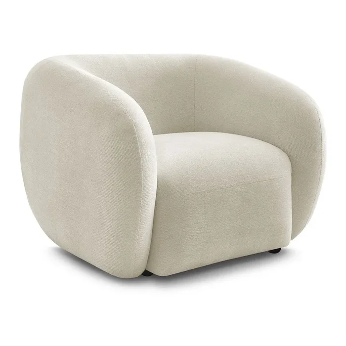 Poltrona Celine Con rivestimento in ciniglia, beige