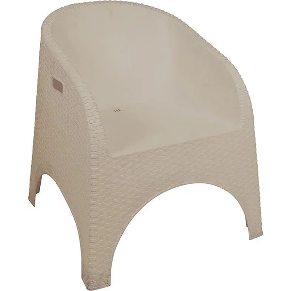Poltrona Pacha In Resina Effetto Rattan Cappuccino
