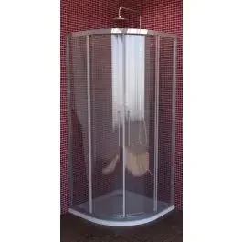 Polysan Lucis Line box doccia 100×100 cm semicircolare cromo lucida/vetro trasparente DL3015