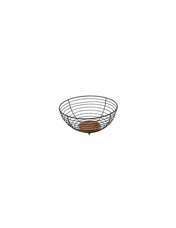 PORTAFRUTTA 189868 METALLO/LEGNO 28CM NERO