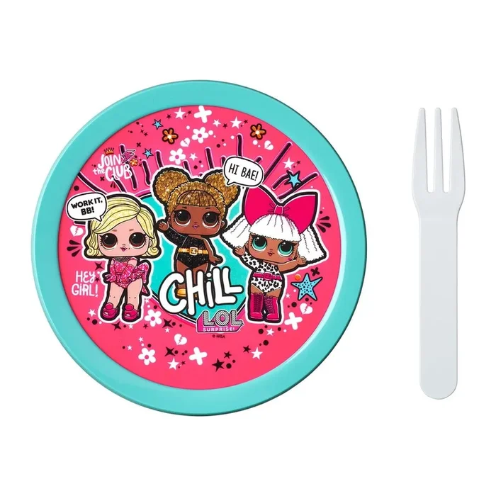 Portapranzo per bambini L.O.L. Surprise 2 pz, in plastica, rosa/turchesi, da 300 ml