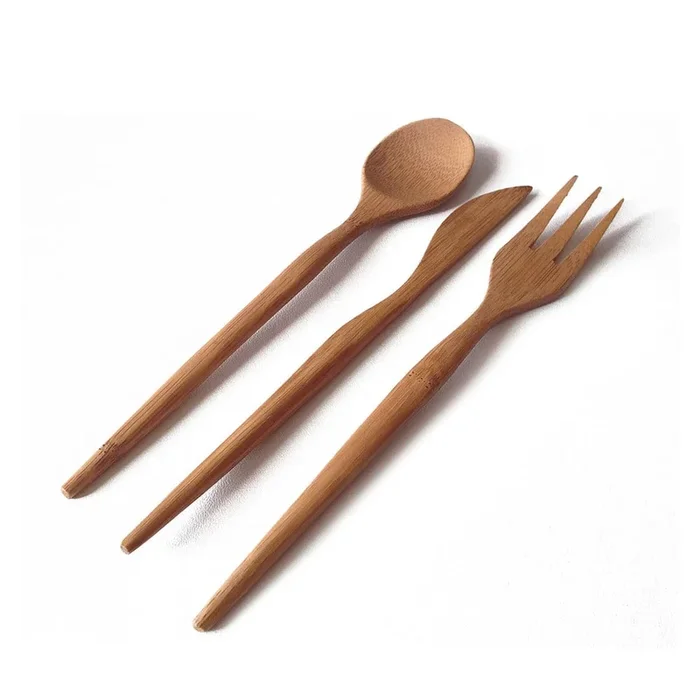 Posate Pierino 18 pz, in bambù, di colore naturale