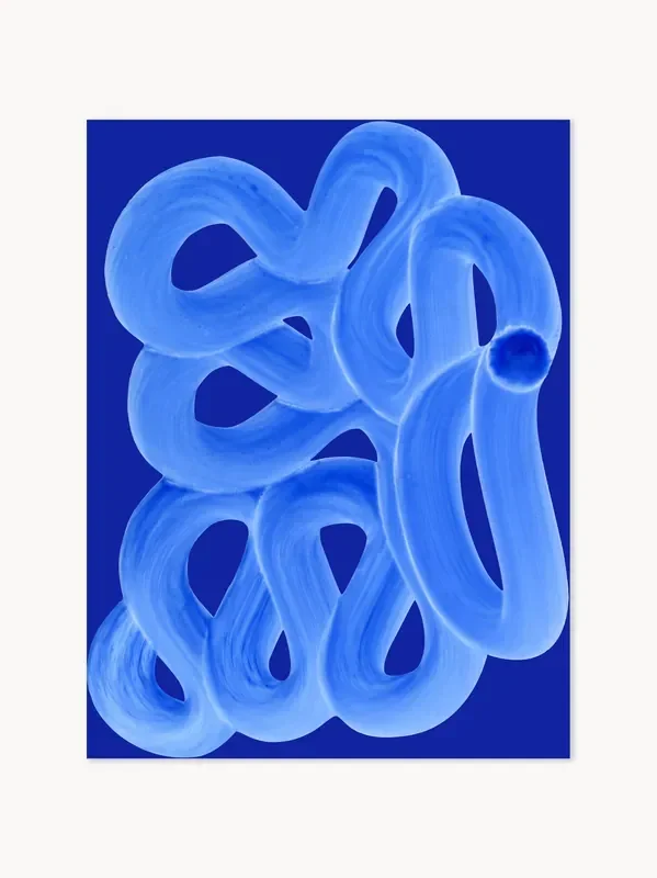 Poster Blue Brush