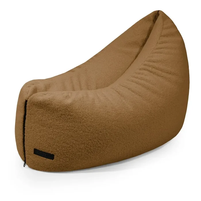 Pouf a sacco per bambini Clip Clap 90 Con rivestimento in bouclé, marrone, larghezza totale 70 cm, profondità totale 90 cm, peso 7 kg