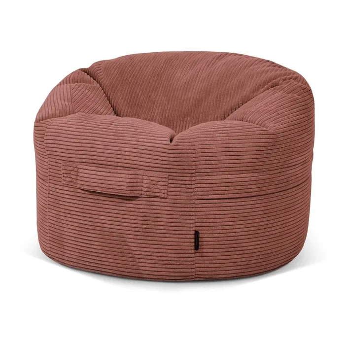 Pouf a sacco per bambini Roll 80 Con rivestimento in velluto a coste, color mattone, peso 5 kg
