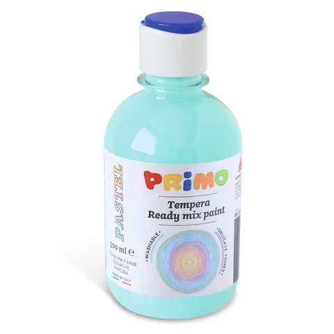 PRIMO – Tempera pronta pastello con tappo dosatore 300 ml verde menta – 2002BRP300611 – Confezione risparmio da 3 PZ