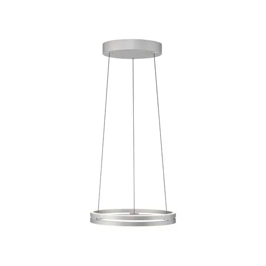 PURE lampada LED a sospensione E-Loop alluminio Ø 50 cm Alluminio CCT