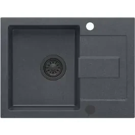 Quadron Christian lavello graniteq 60×45 cm nero HCQC6045CZK_PC