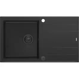 Quadron Evan lavello graniteq 86×50 cm nero HCQE8650U7_BLM_P2O