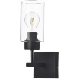 Rabalux Prudence lampada da parete 1×40 W nero-trasparente 2671
