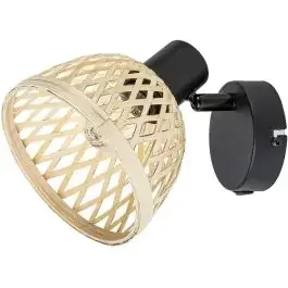 Rabalux Rattan lampada da parete 1×15 W nero-beige 3133